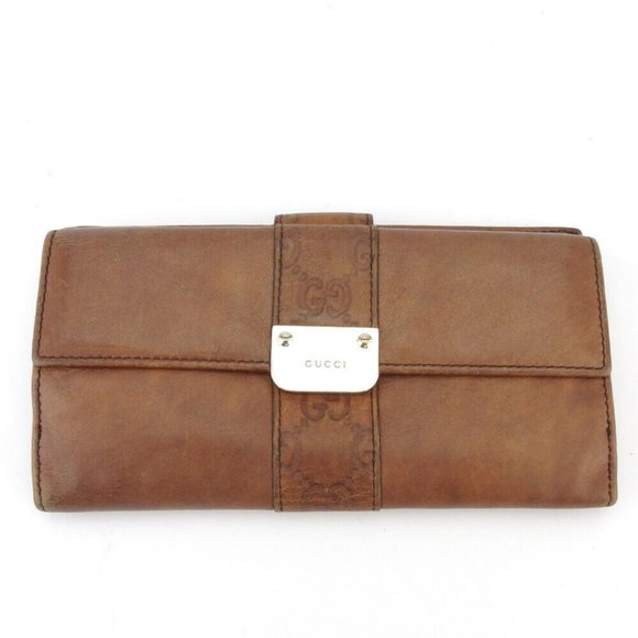 GUCCI wallet Gutchishima leather Auth USED T17844 - Picture 1 of 9